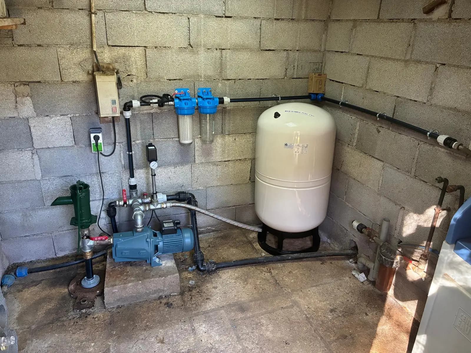 Remplacement d'un réservoir de pompage